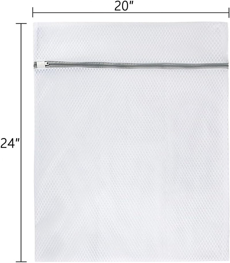 Vivifying XL Large Mesh Laundry Bags, 2 Pack 20 x 24 Inches Honeycomb Mesh Wash Bags for Washing Machine, Delicates Clothes, Sweater, Coats, Stuffed Toys, Blanket (White) - Image 2
